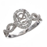 PLATINUM & 14K WHITE GOLD DIAMOND GREEN TOURMALINE