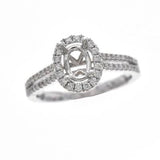 PLATINUM & 14K WHITE GOLD DIAMOND BLUE ZIRCON RING