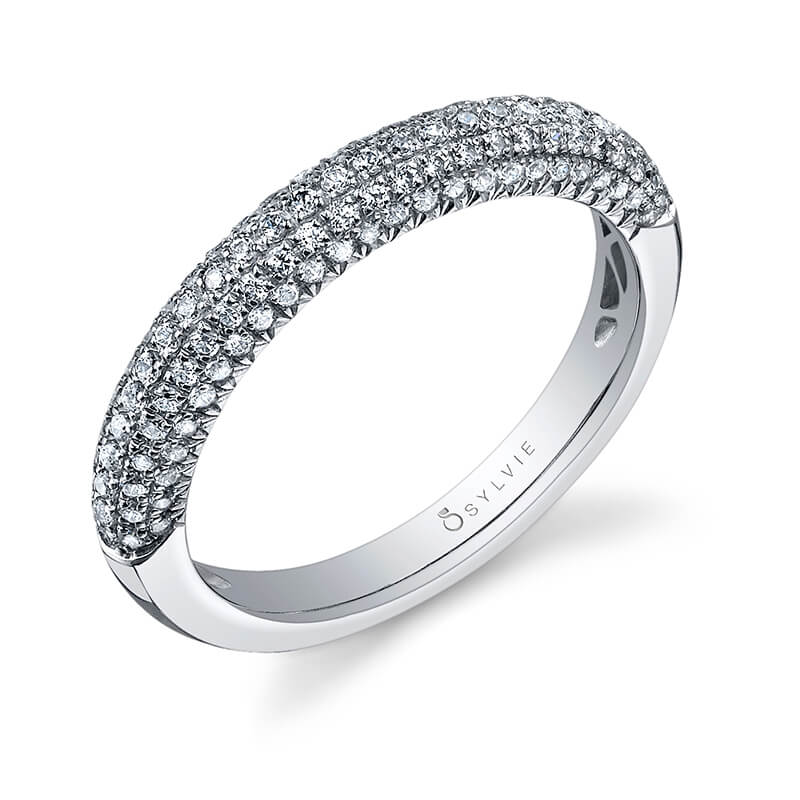 Diamond Pave Wedding Band