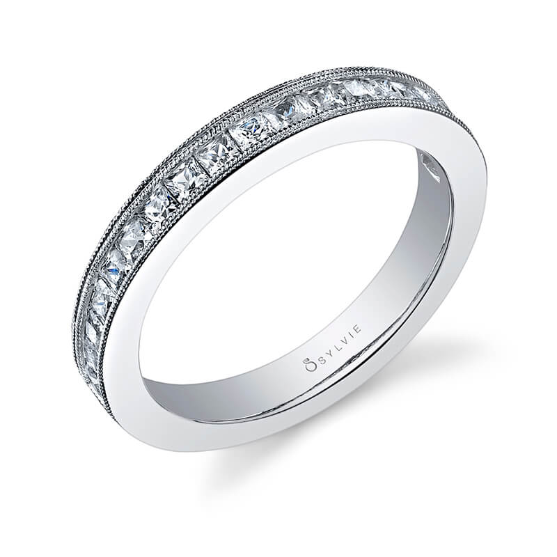 Princess Cut Diamond Wedding Band