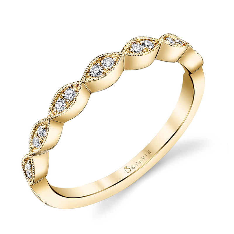 White Gold Stackable Band