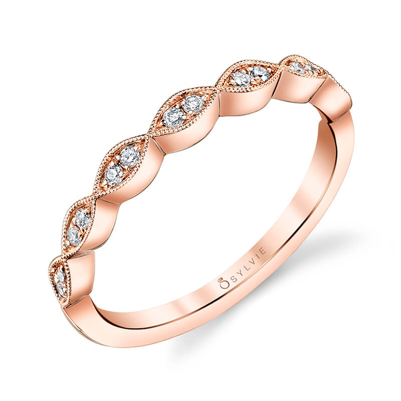 White Gold Stackable Band