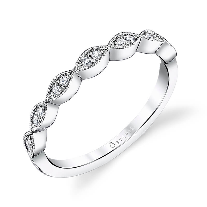 White Gold Stackable Band