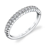 Angeline - White Gold Stackable Band