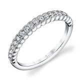 Angeline - White Gold Stackable Band