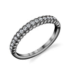 Black Rhodium & Diamond Stackable Band