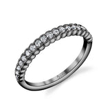 Black Rhodium & Diamond Stackable Band