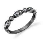 Black Rhodium & Diamond Stackable Band