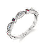 Ruby and Diamond Vintage Wedding Ring