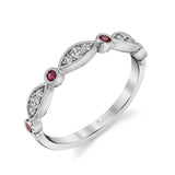 Ruby and Diamond Vintage Wedding Ring