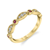 Ruby and Diamond Vintage Wedding Ring