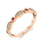 Ruby and Diamond Vintage Wedding Ring