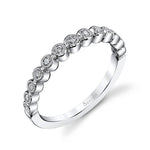 Round White Gold Stackable Band