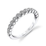 Round White Gold Stackable Band