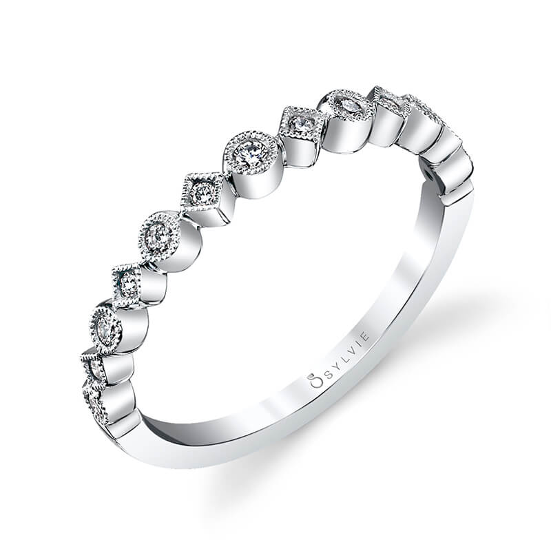 White Gold Stackable Band