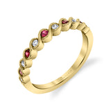 Ruby & Diamond Stackable Wedding Band
