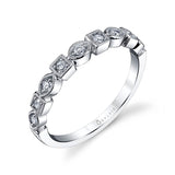 Modern Diamond Stackable Wedding Band