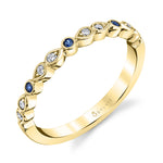 Blue Sapphire Diamond Band