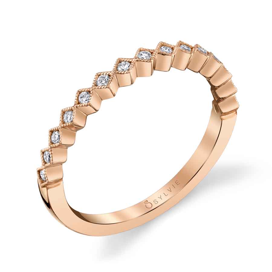Modern Diamond Stackable Band