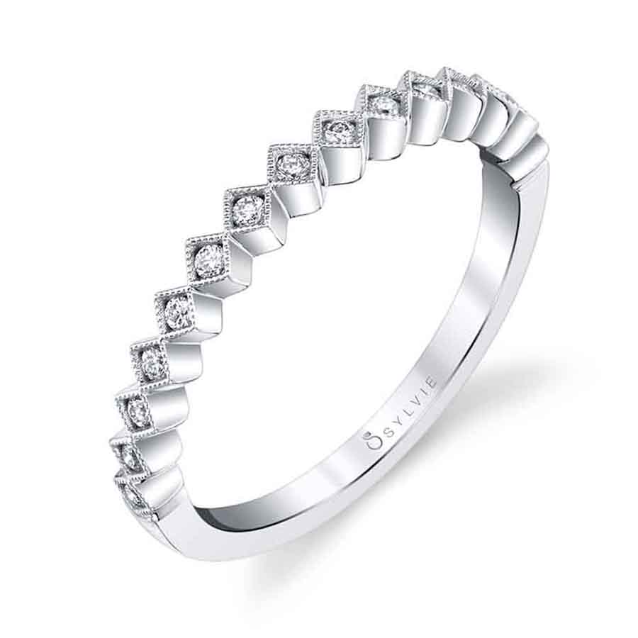 Modern Diamond Stackable Band