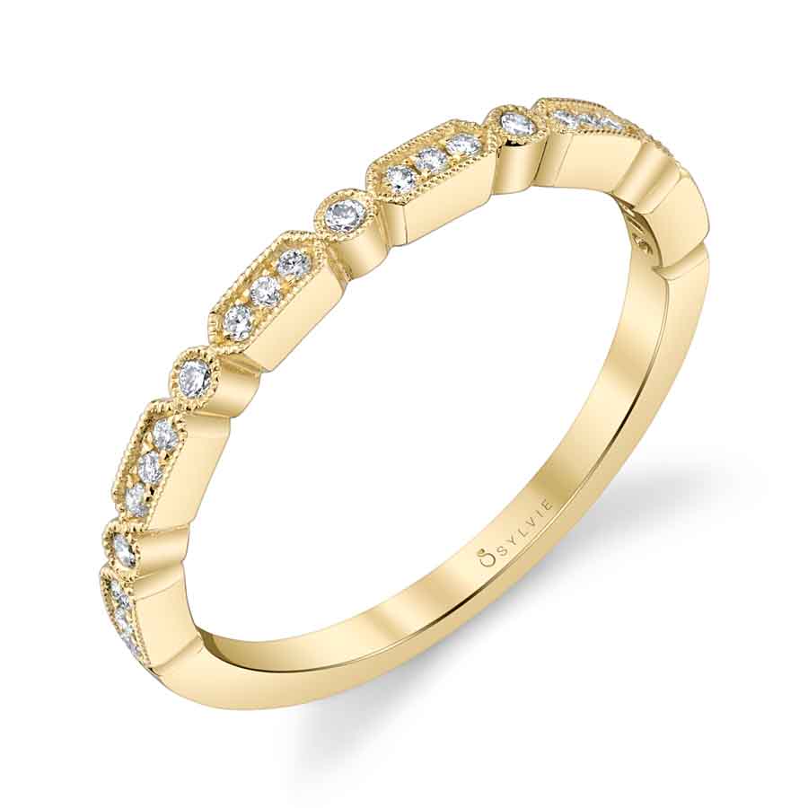 Modern Stackable Diamond Band