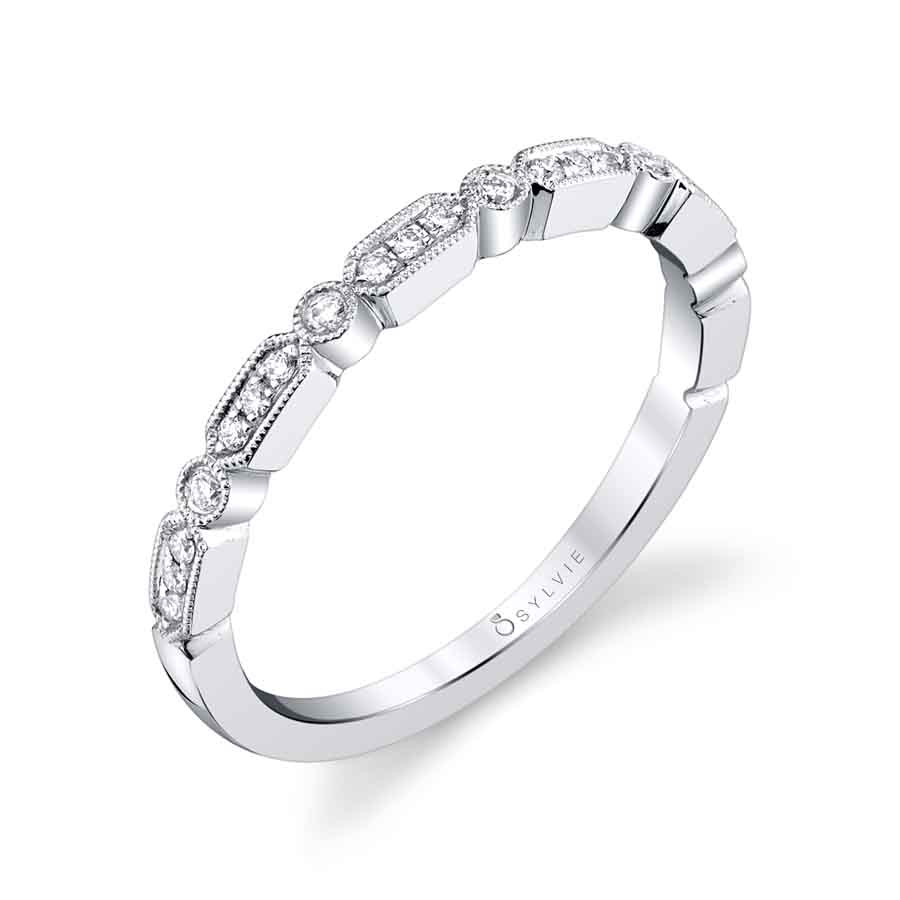 Modern Stackable Diamond Band