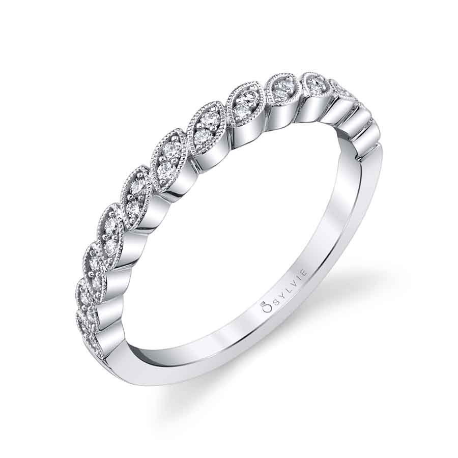 Marquise Shaped Stackable Diamond Band