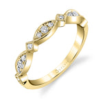 Diamond & Marquise Shaped Stackable Band