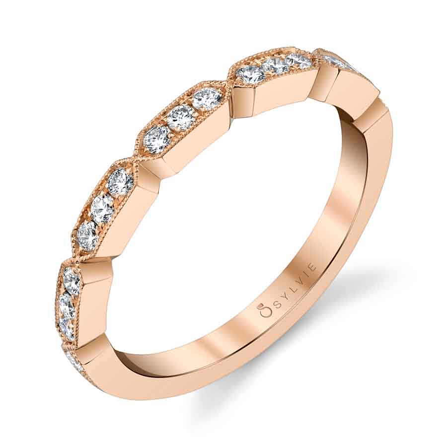 Modern Stackable Diamond Band