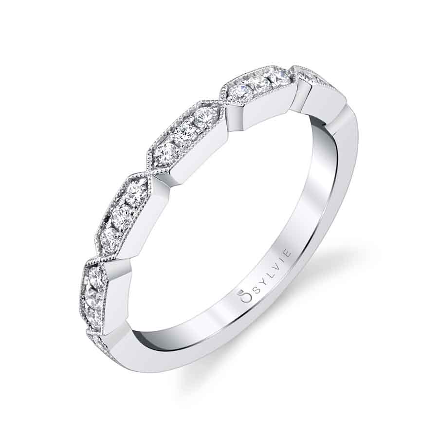 Modern Stackable Diamond Band