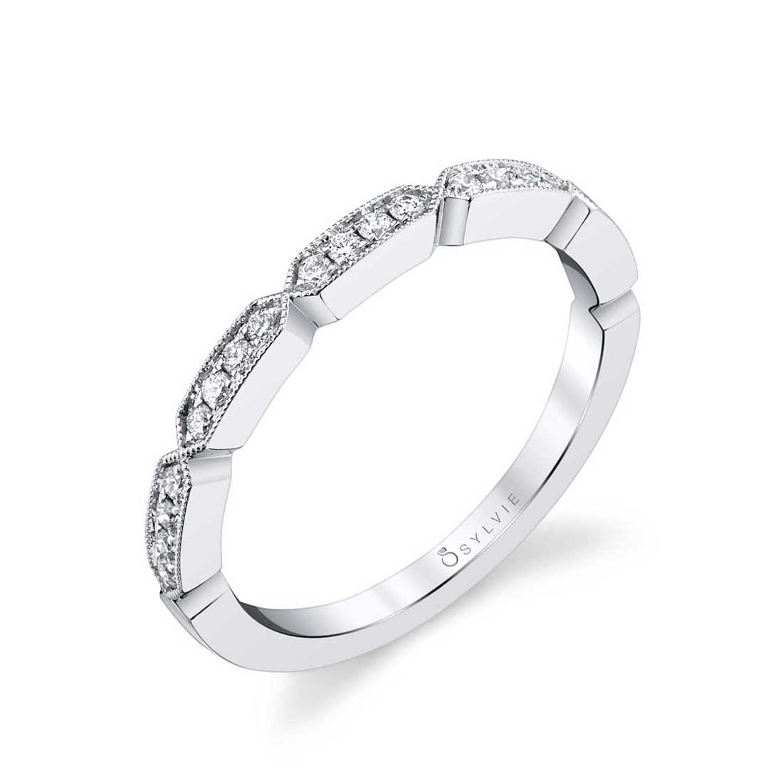 Modern Stackable Diamond Band