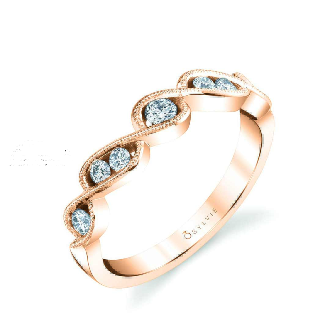 Unique Spiral Wedding Band