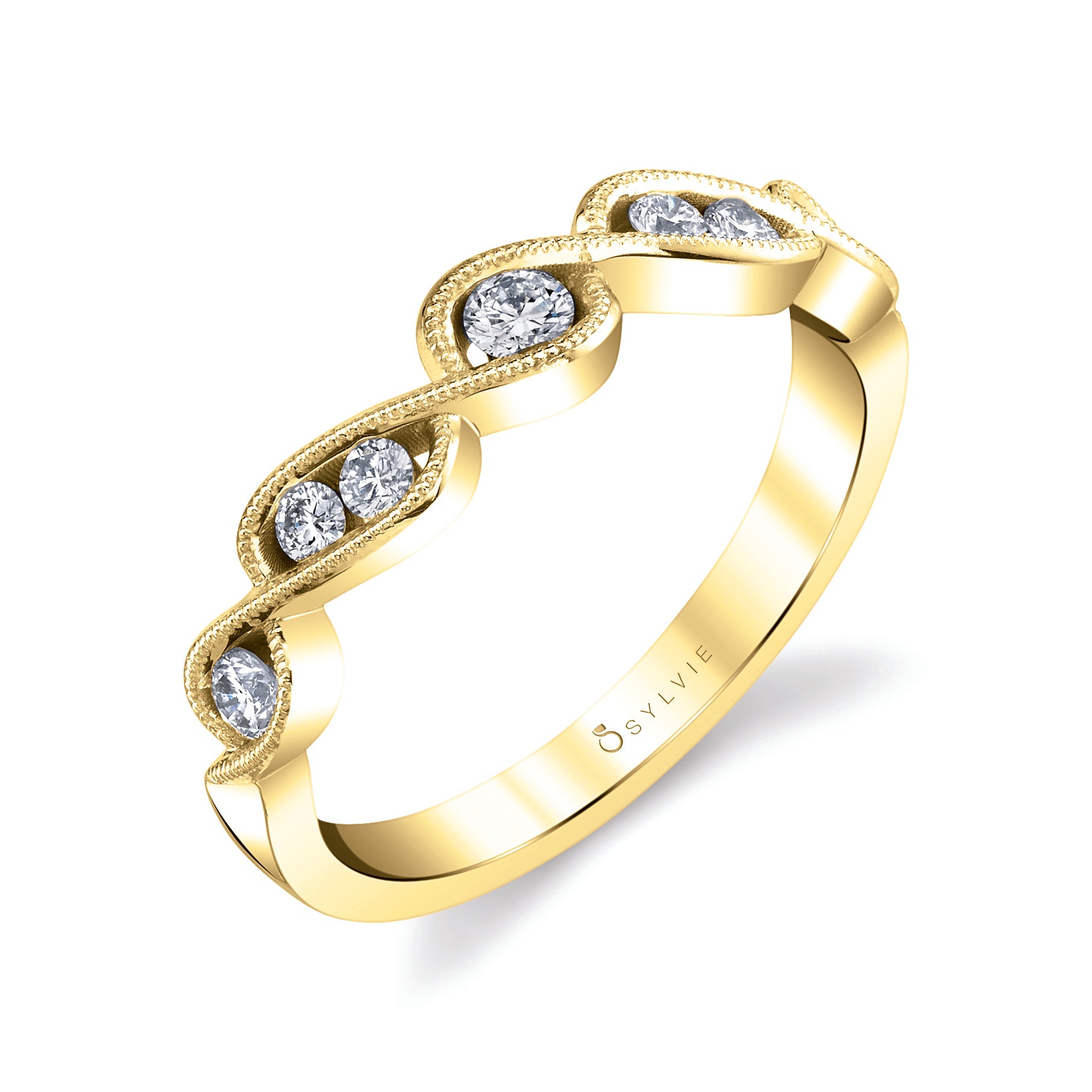 Unique Spiral Wedding Band