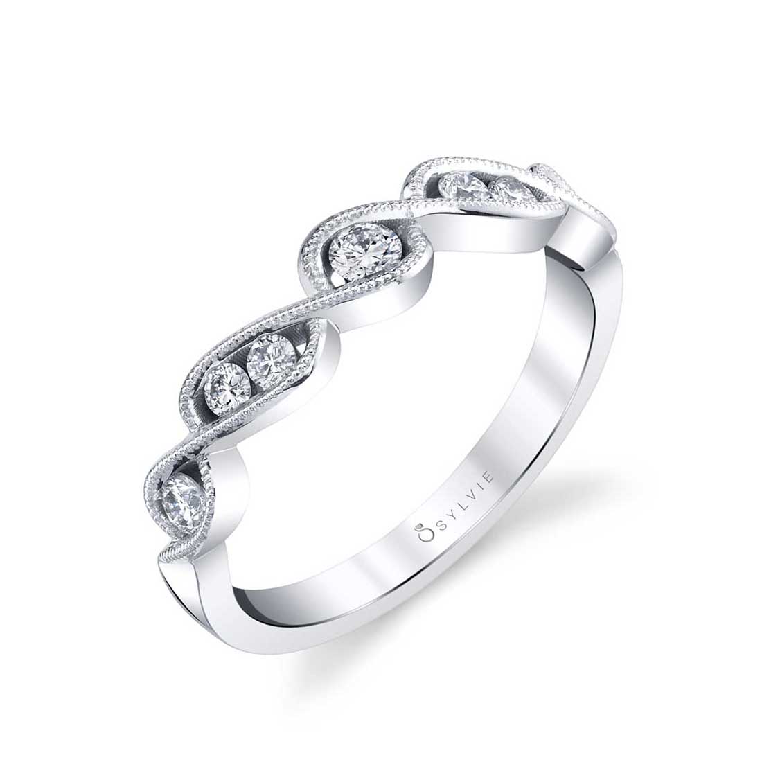 Amanda - Unique Spiral Wedding Band