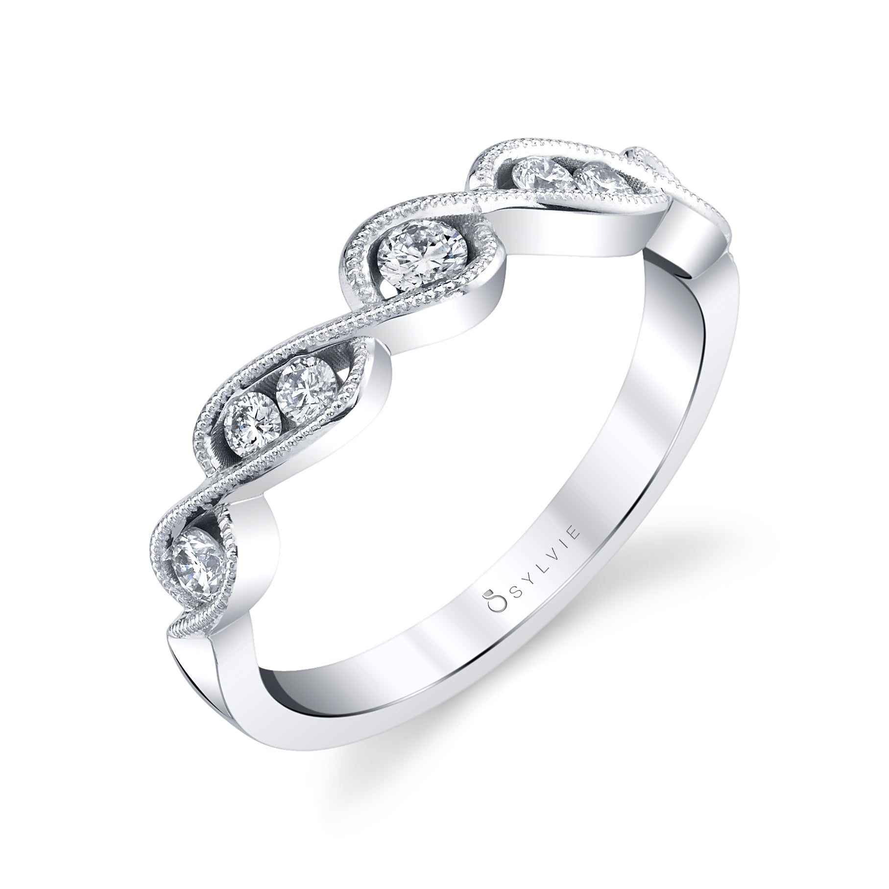 Amanda - Unique Spiral Wedding Band
