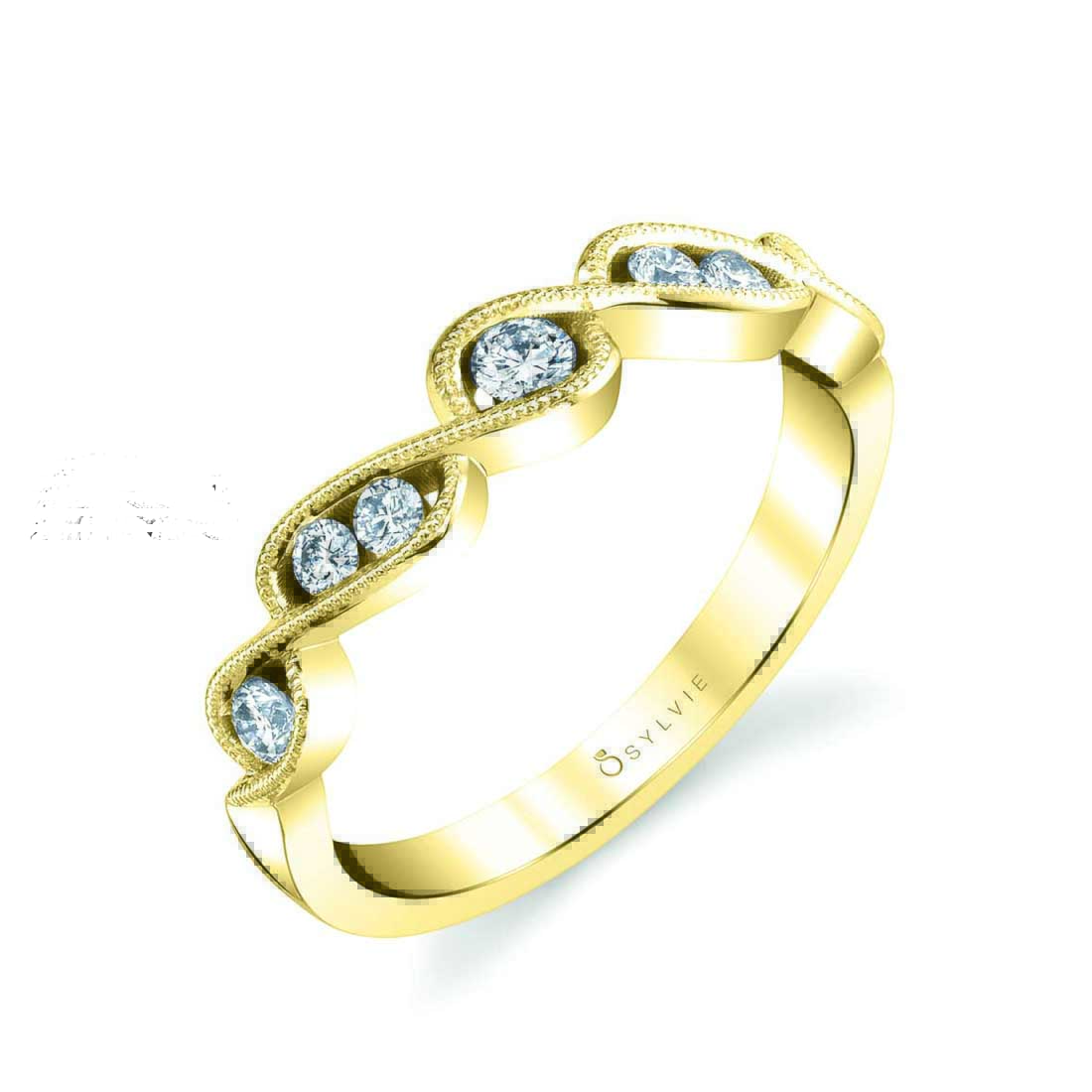 Amanda - Unique Spiral Wedding Band