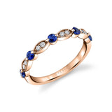 Blue Sapphire Stackable Wedding Band