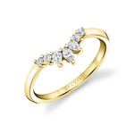 Curved Diamond Wedding Band