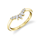 Curved Diamond Wedding Band