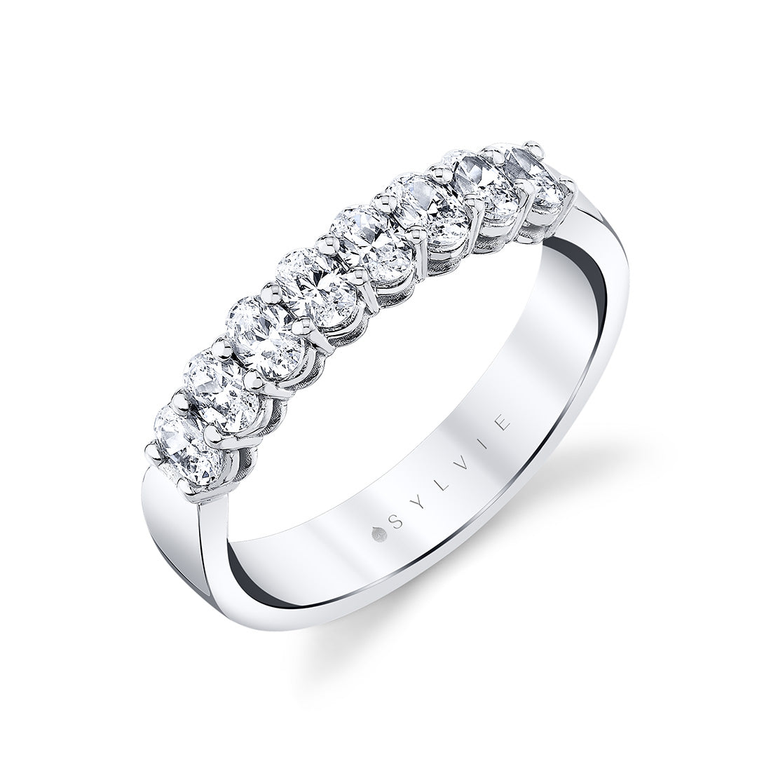Oval Shaped Wide Wedding Band - 0.75 CT