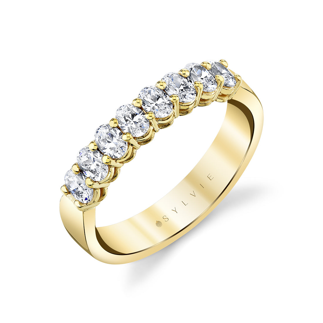Oval Shaped Wide Wedding Band - 0.75 CT