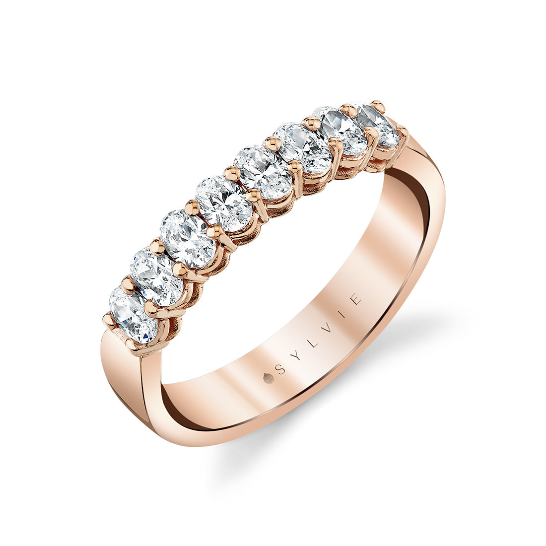 Oval Shaped Wide Wedding Band - 0.75 CT