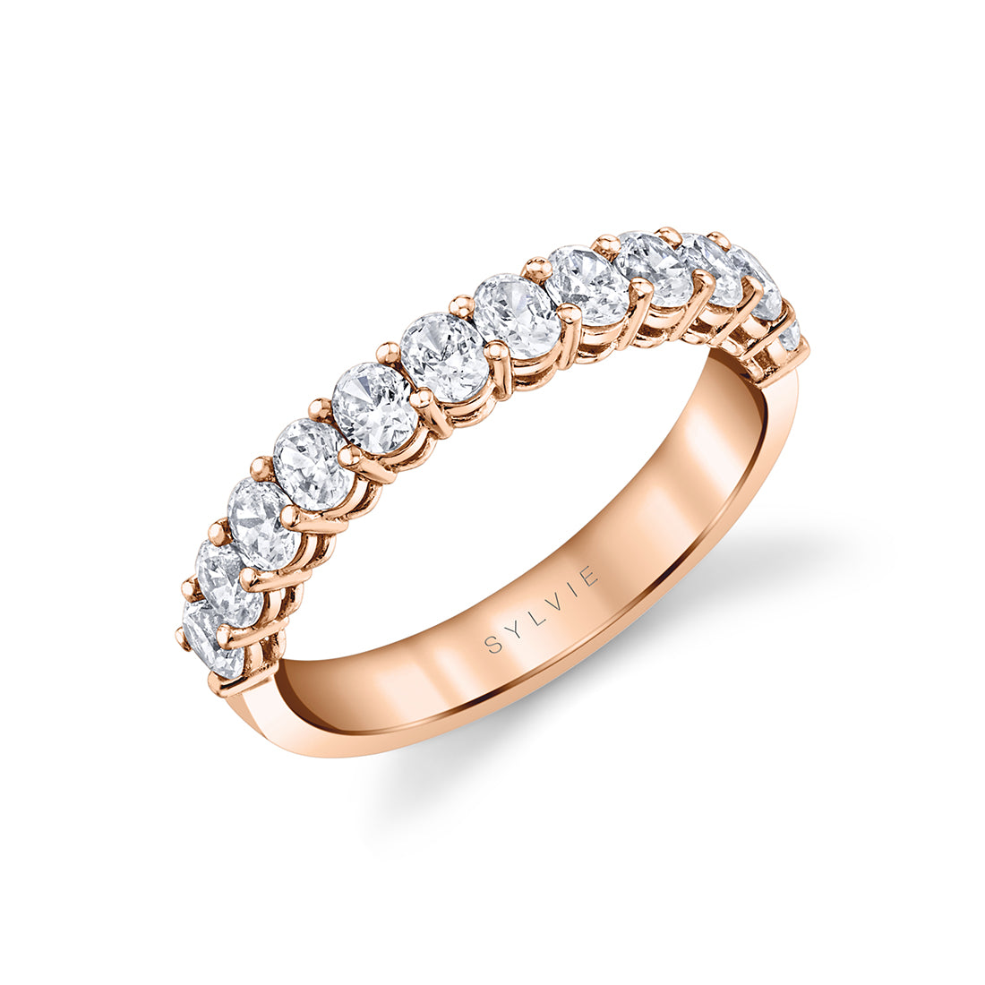 Oval Shaped Wide Wedding Band - 1.25 CT