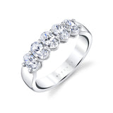 Oval Shaped Five Stone Wedding Band - 1.25 CT
