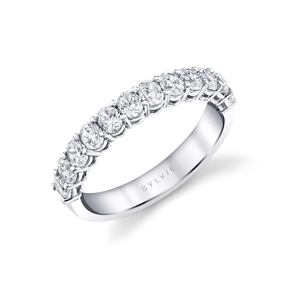 Oval Shaped Wide Wedding Band - 1.25 CT