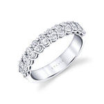 Oval Shaped Wide Wedding Band - 1.50 CT