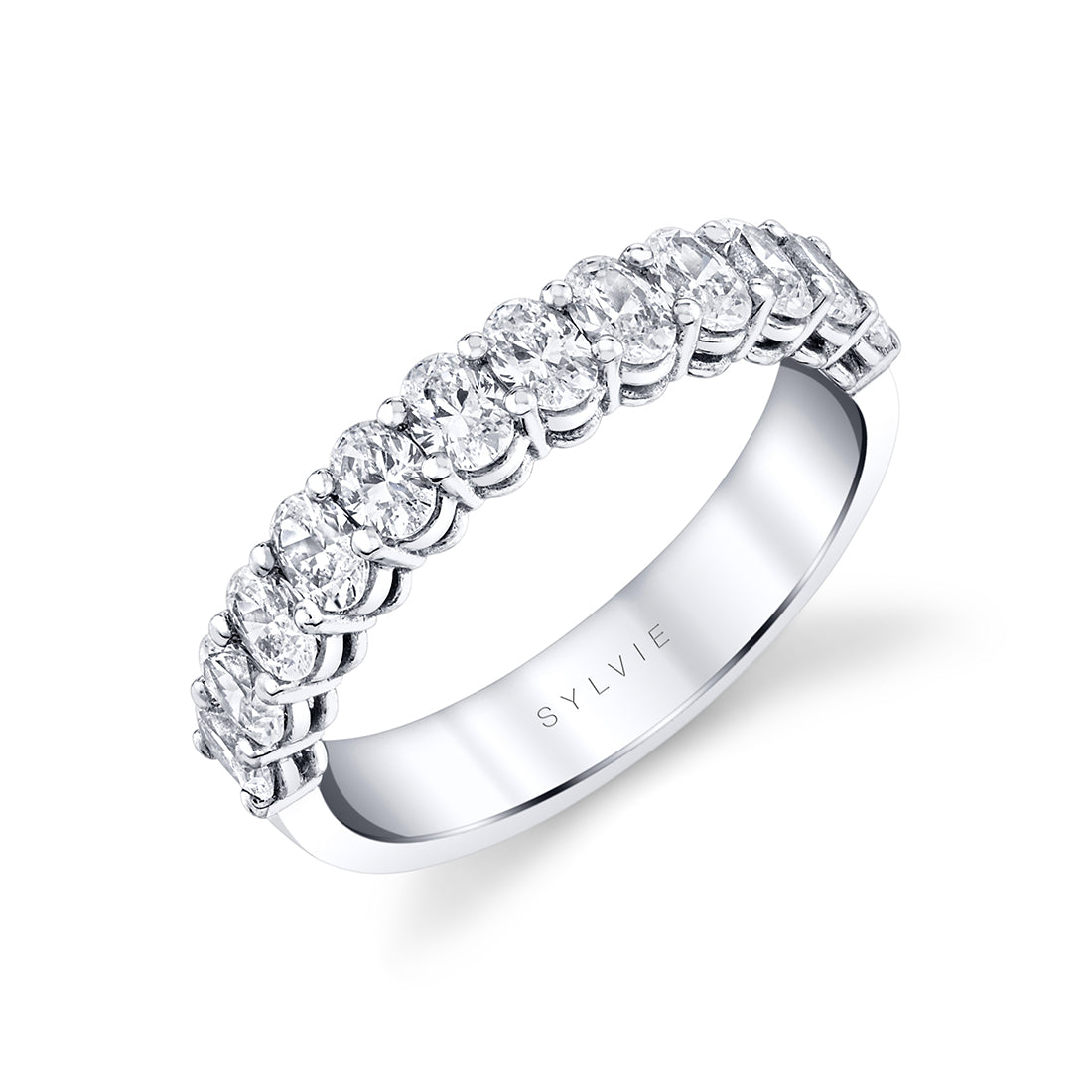 Oval Shaped Wide Wedding Band - 1.50 CT