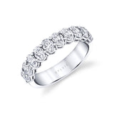 Oval Shaped Wide Wedding Band - 1.65 CT