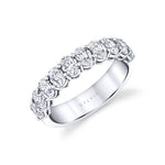 Oval Shaped Wide Wedding Band - 1.65 CT