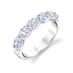 Oval Shaped East to West Five Stone Wedding Band